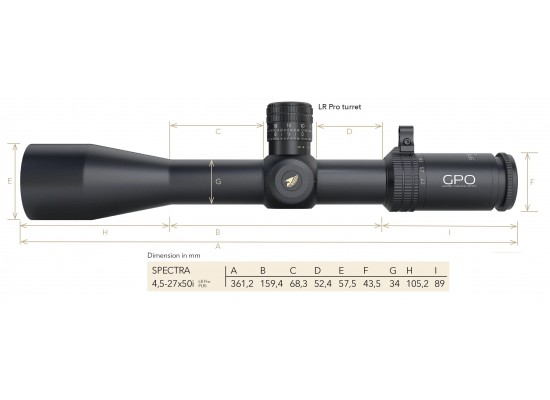 GPO SPECTRA 6x 4.5-27x50i GPO SPECTRA 6x 4.5-27x50i