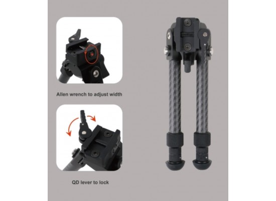 TACBAND CARBONSTRIKE Karbon Fiber Bipod BPV | 8-11"